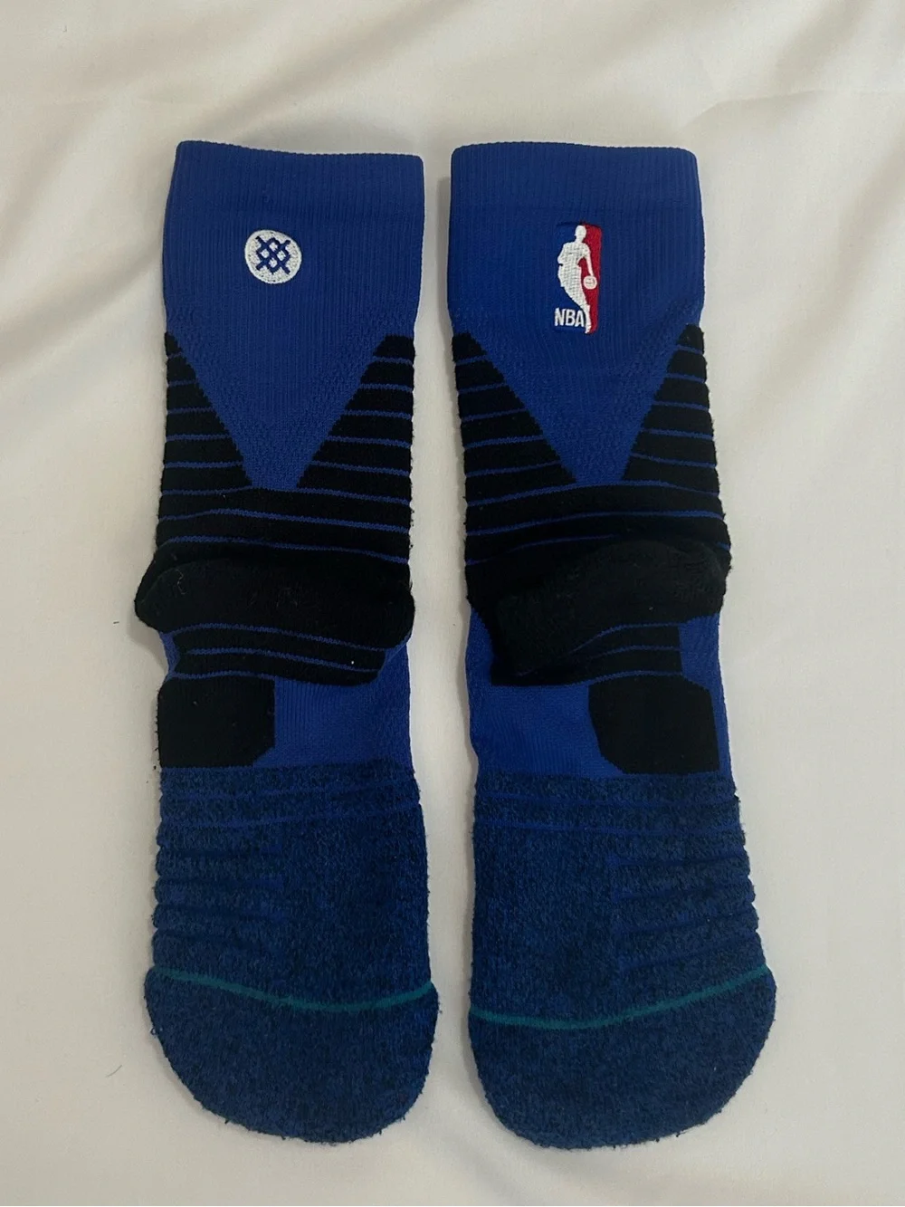Stance NBA Performance Crew Socks Blue Black Athletic Crew Socks Size Large